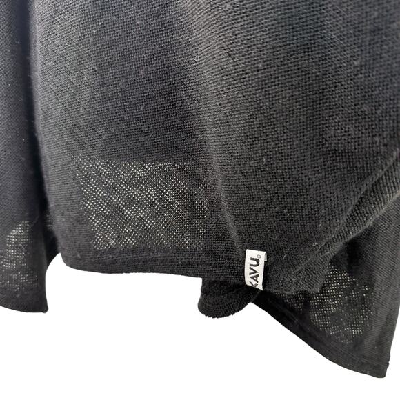 Kavu Wilhelmina Asymmetrical Black Sweater Dolman Long Sleeve Top Size One Size - Picture 4 of 8